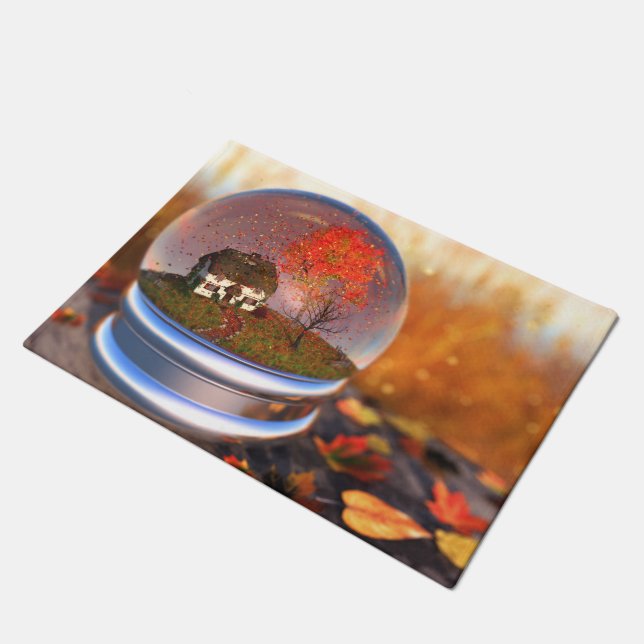Felpudo Doormat de Maple Leaf Globe (Angular)