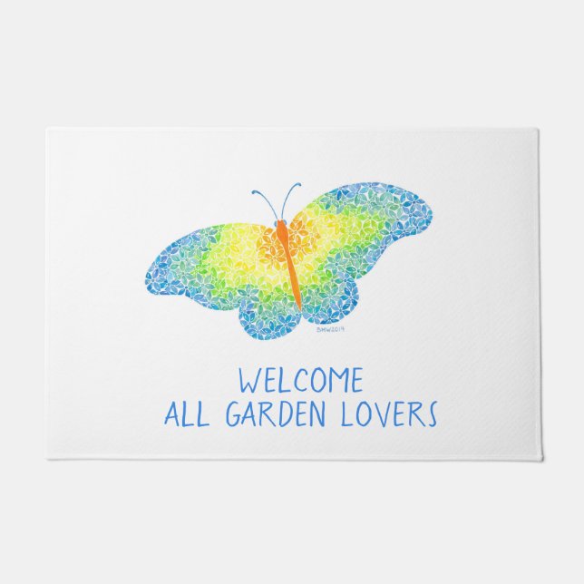 Felpudo Doormat de mariposa (Anverso)