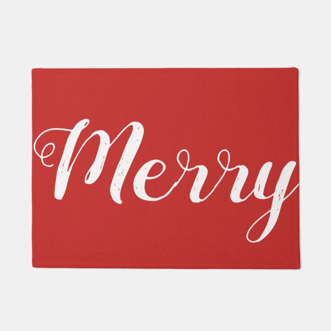 Felpudo Doormat de Merry Red Navidades (Anverso)