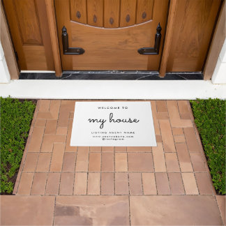 Felpudo Doormat de mi Casa Real Estate Moderno Realtor Bla