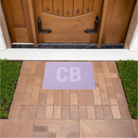Doormat de monograma violeta suave de color de ten