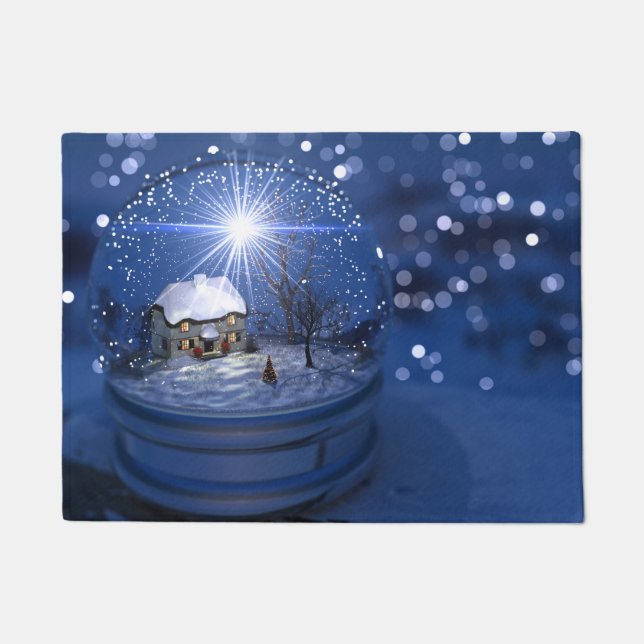 Felpudo Doormat de Navidades de Starlight Globe (Anverso)