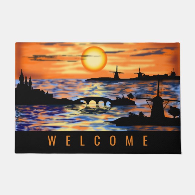 Felpudo Doormat de Paisaje Holandés (Anverso)