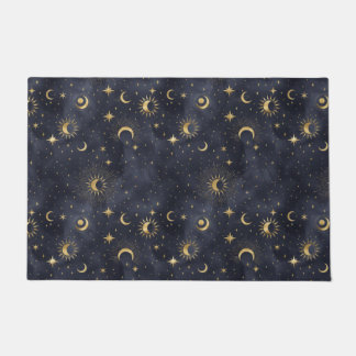 Felpudo Doormat de patrones celestes de cielo nocturno