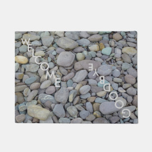 Felpudo Doormat de piedra "recepción de los guijarros