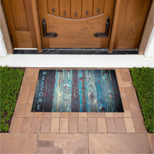 Felpudo Doormat de pizarras de tono azul