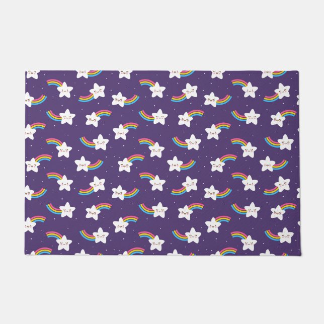 Felpudo Doormat de Rainbow Stars (Anverso)