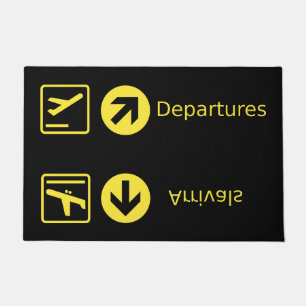 Felpudo Doormat de salidas de llegadas al aeropuerto