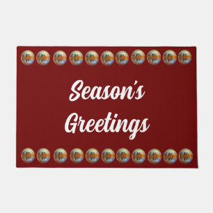 Felpudo Doormat de saludos de temporada de la estación del