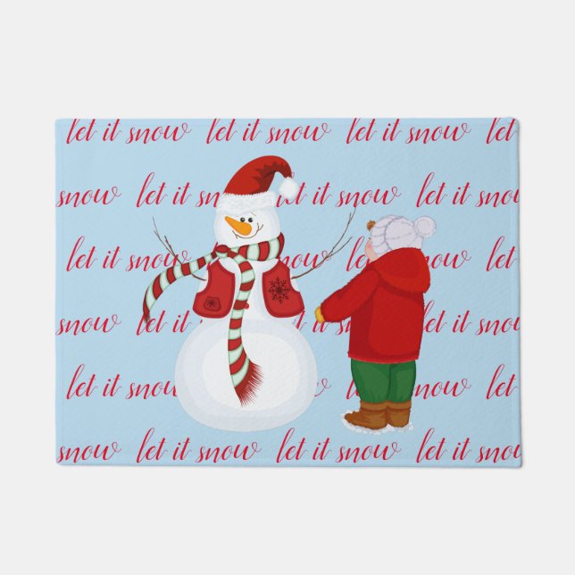 Felpudo Doormat de Snowman (Anverso)
