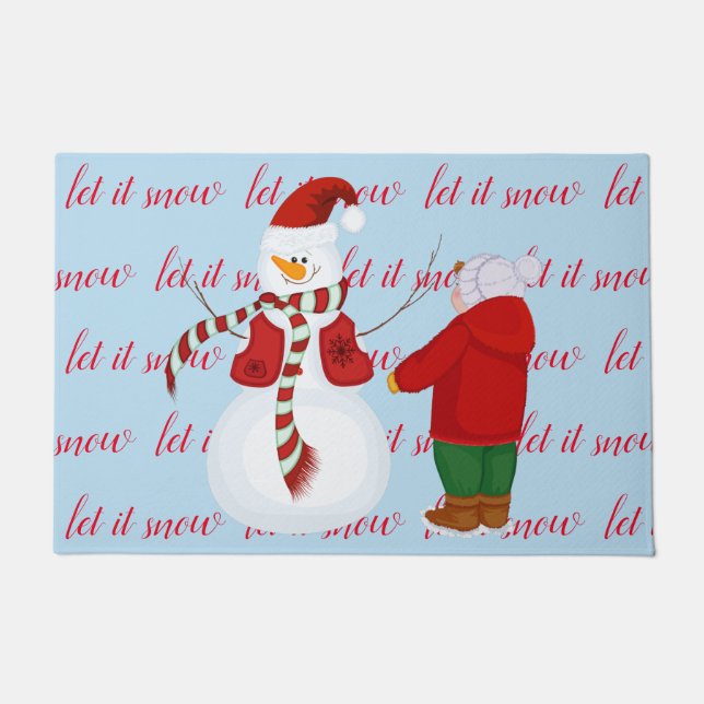 Felpudo Doormat de Snowman (Anverso)