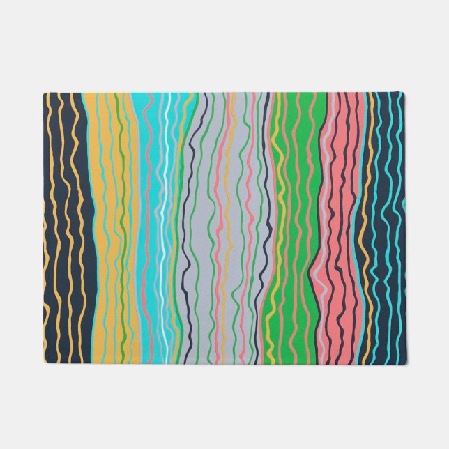Felpudo Doormat de Squiggles moderno (Anverso)