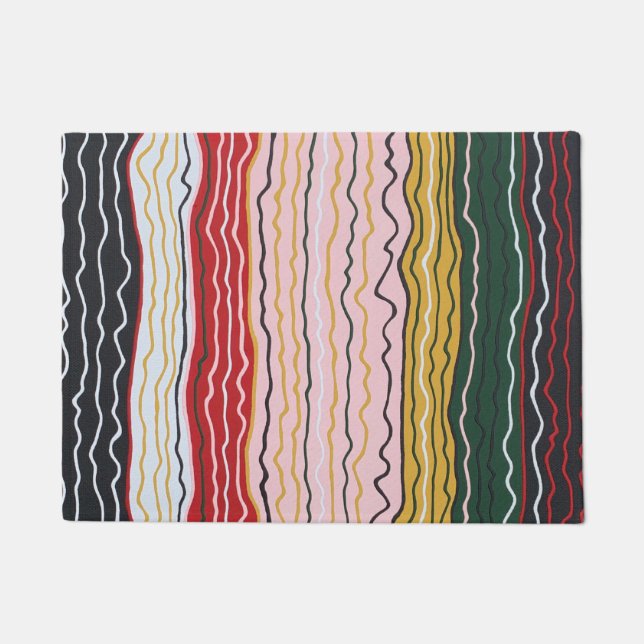 Felpudo Doormat de Squiggles moderno (Anverso)