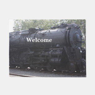 Felpudo Doormat de tren de bienvenida