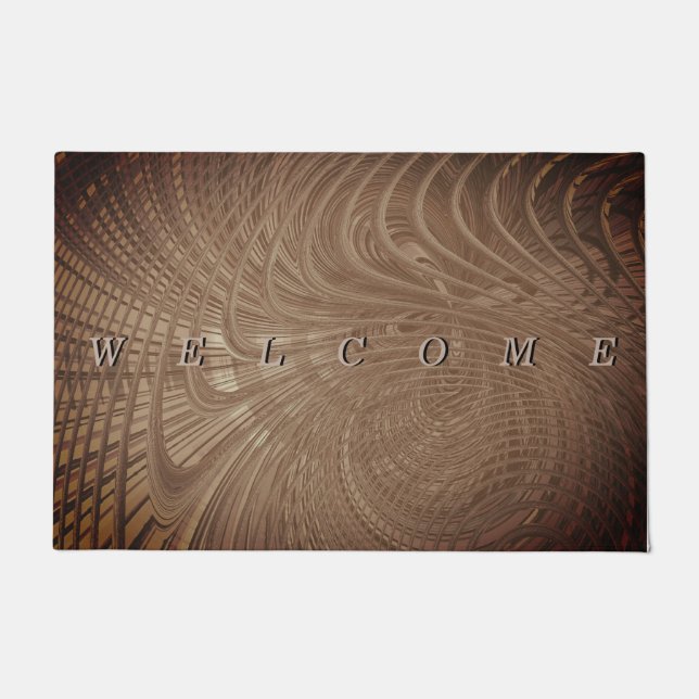 Felpudo Doormat de Wavy Art Brown (Anverso)