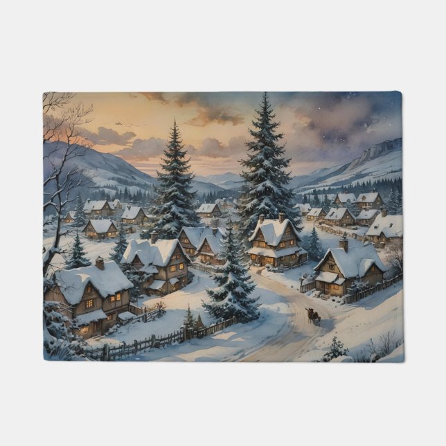Felpudo Doormat de Winter Village (Anverso)