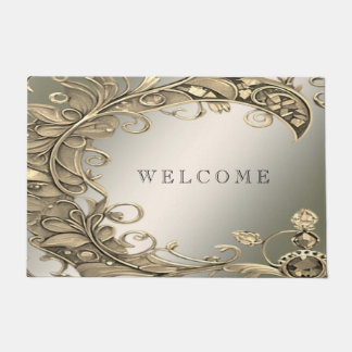 Felpudo Doormat decorativo elegante de oro moderno