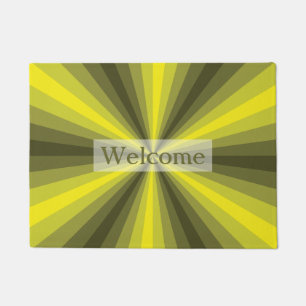 Felpudo Doormat del amarillo de la ilusión óptica