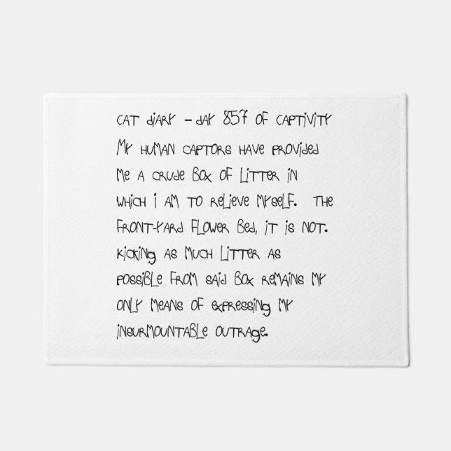 Felpudo Doormat del diario del gato - día 857 (Anverso)