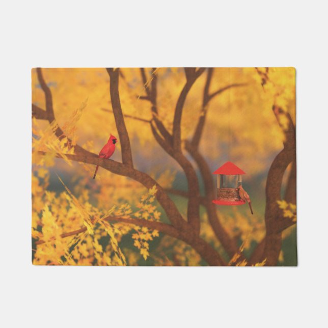 Felpudo Doormat del guarda del otoño (Anverso)