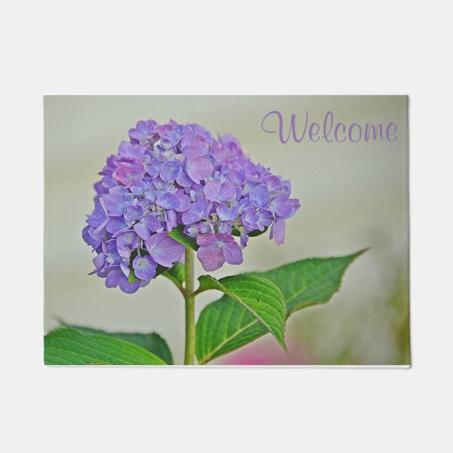 Felpudo Doormat del Hydrangea (Anverso)