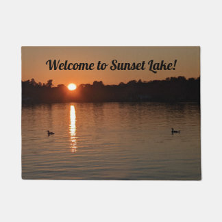 Felpudo Doormat del lago Sunset