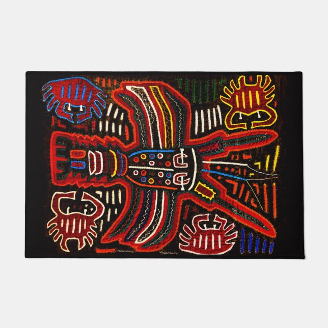 Felpudo Doormat del Mola de la langosta (Anverso)