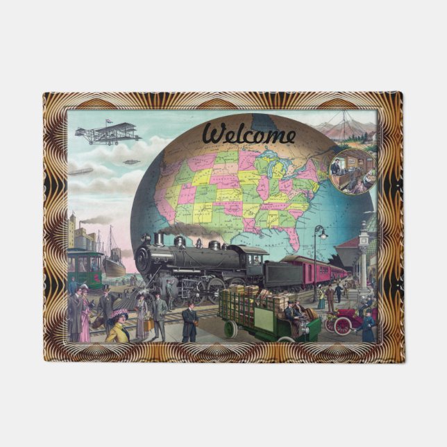 Felpudo Doormat del mundo de la galaxia (Anverso)