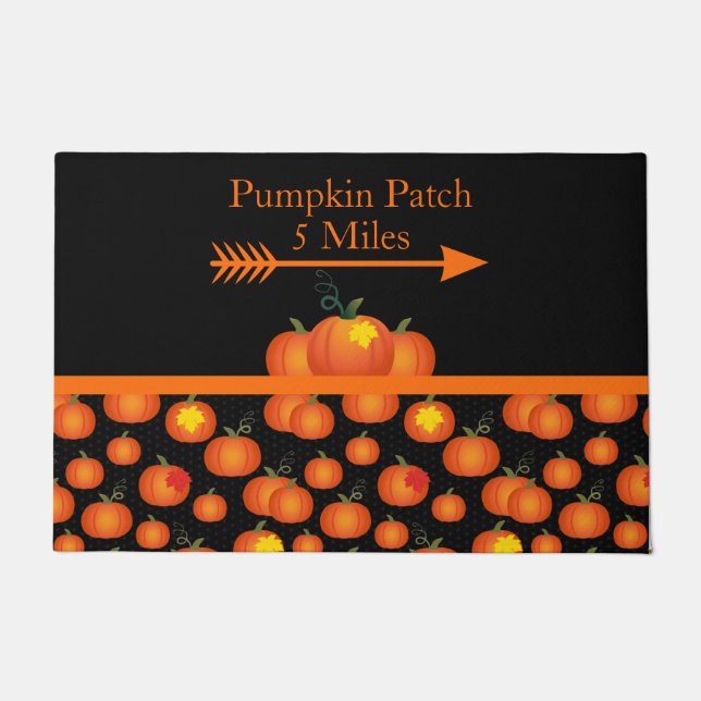 Felpudo Doormat del parche de calabaza (Anverso)