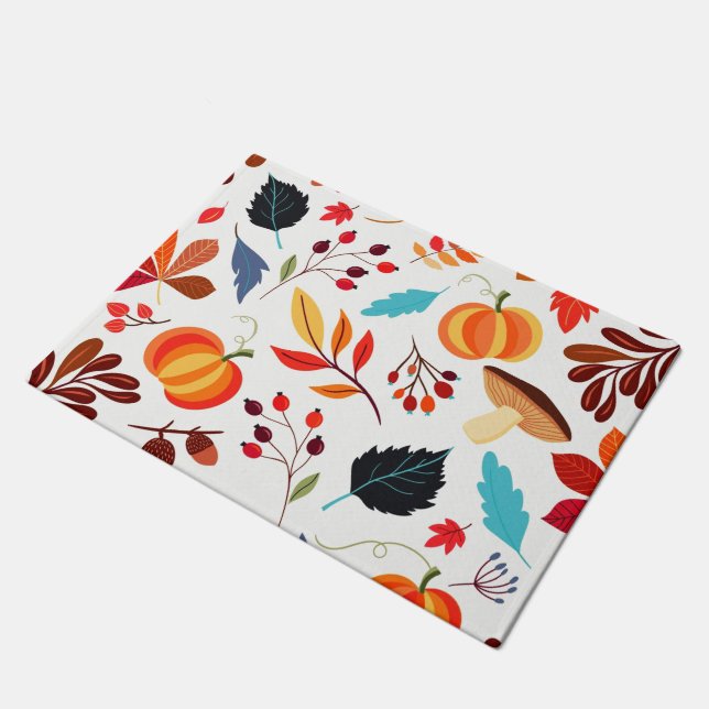 Felpudo Doormat del patrón de otoño (Angular)