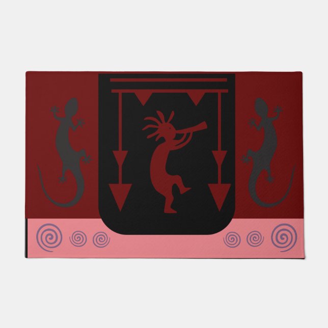 Felpudo Doormat del suroeste de Kokopelli (Anverso)