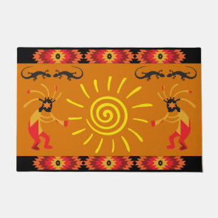 Felpudo Doormat del suroeste de Sun Kokopelli