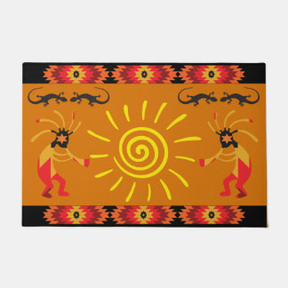Felpudo Doormat del suroeste de Sun Kokopelli