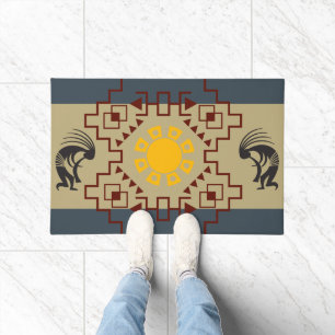 Felpudo Doormat del suroeste de Sun Kokopelli