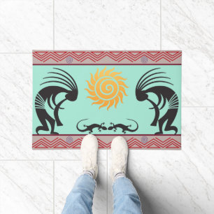 Felpudo Doormat del suroeste de Sun Kokopelli