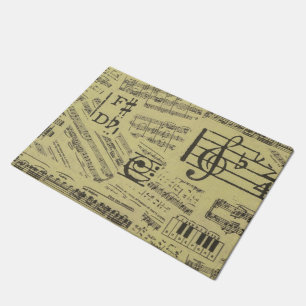 Felpudo Doormat del tema de la música del modelo de la