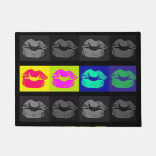 Felpudo Doormat descarado del arte pop de los labios