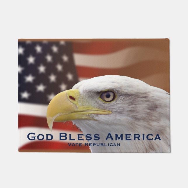 Felpudo Doormat: Dios político bendice el voto republicano (Anverso)