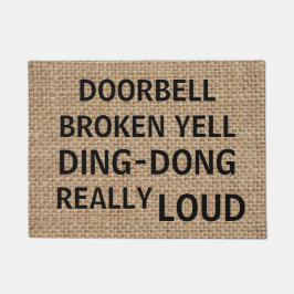 Felpudo Doormat divertido de la arpillera