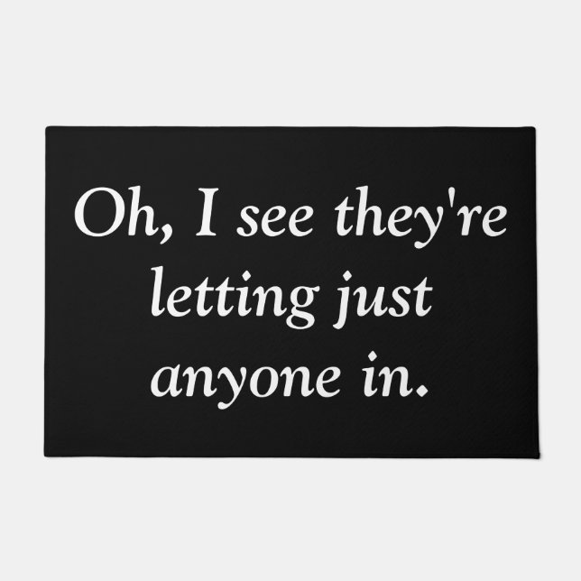 Felpudo Doormat divertido de Snarky (Anverso)