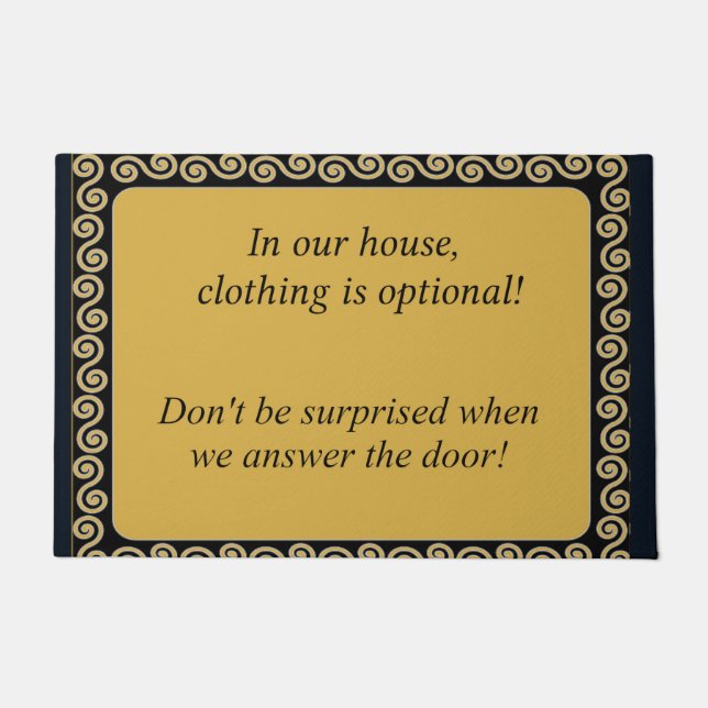 Felpudo Doormat doméstico opcional de ropa (Anverso)
