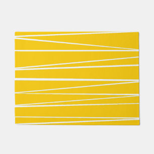 Felpudo Doormat español del amarillo de la raya