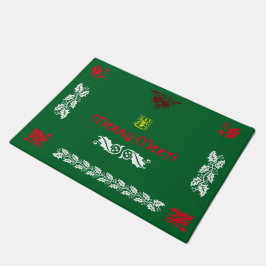 Felpudo Doormat estacional pagano de Yule de la feliz