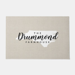 Felpudo Doormat estatal monograma de la familia Carolina d