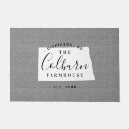 Felpudo Doormat estatal monograma de la familia Dakota del