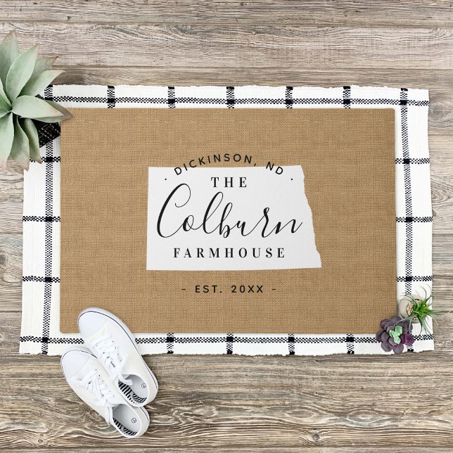 Felpudo Doormat estatal monograma de la familia Dakota del (Subido por el creador)