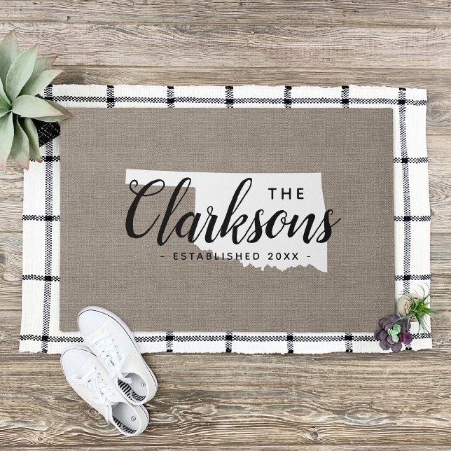 Felpudo Doormat estatal monograma de la familia Oklahoma (Subido por el creador)