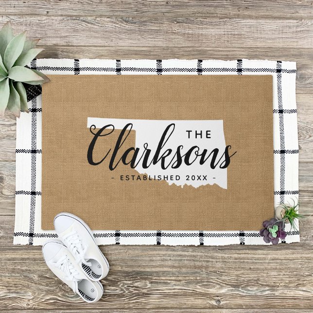 Felpudo Doormat estatal monograma de la familia Oklahoma (Subido por el creador)