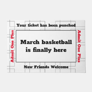 Felpudo Doormat, Fiesta de baloncesto con soporte de marzo