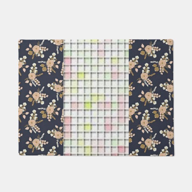 Felpudo Doormat floral (Anverso)